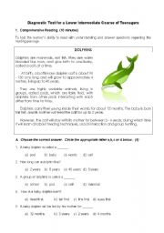 English Worksheet: Diagnostic Test