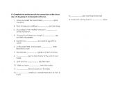 English Worksheet: Will - be going to - present continuous