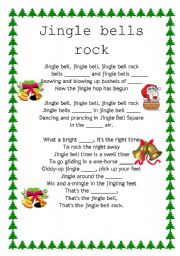 printable words to jingle bell rock song