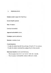 English worksheet: used to v1( lesson plan+exercise)