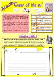 English Worksheet: Guided Composition - Writing Biographies