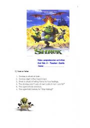 Shrek activities-Part 2