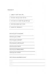 English Worksheet: review