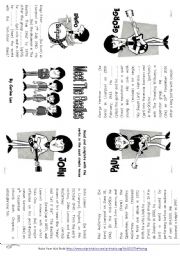 Meet The Beatles  Minibook - Simple Past Tense