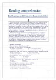 English Worksheet: Extensive English Revision