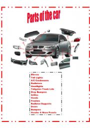 Parts of a car worksheets