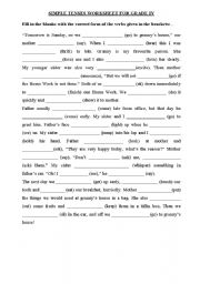 English Worksheet: Simple Tenses Worksheet