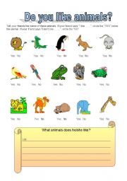 Do you like? worksheets