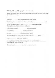 English worksheet: Phralsal verbs - fill in the blank 