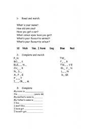 English worksheet: English Test Part 2