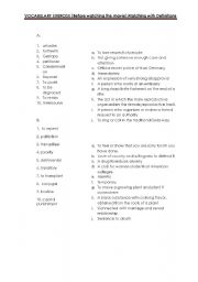 English Worksheet: vocabulary exercises for harold and maude