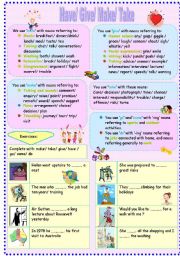 common verbs and noun patterns