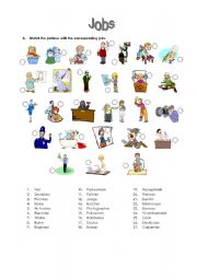 Jobs - ESL worksheet by carlaribeiro