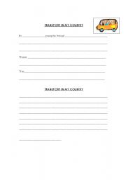 English worksheet: Transport in my Country