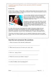 English worksheet: godwilll ambasador