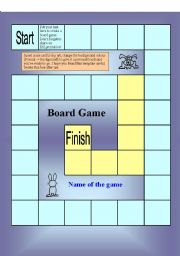 Board Game Template (31 squares) - MAKE YOUR OWN GAME - ESL worksheet