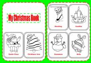 English Worksheet: My Christmas Book for colouring