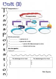 English Worksheet: transportation