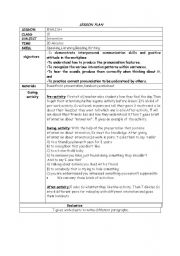 English Worksheet:  a lesson plan about intonation
