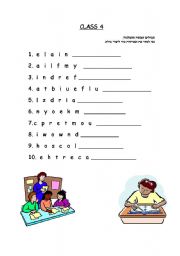 English Worksheet: find the word