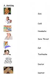 English Worksheet: Signs of Sickness