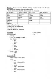 English worksheet: Thematic vocabulary for children and simple phrases