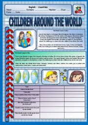 Reading Comprehension - Children around the world