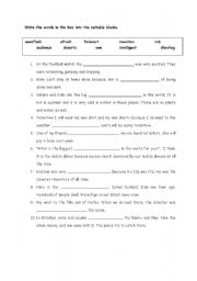 English Worksheet: vocabulary practise