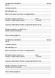 English worksheet: Personal characteristics