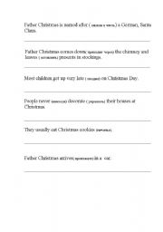 English worksheet: christmas