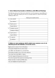 English worksheet: Gerund and Infinitive Differences
