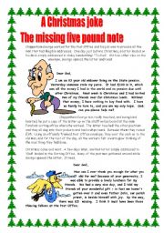 A Christmas joke - ESL worksheet by swissprof