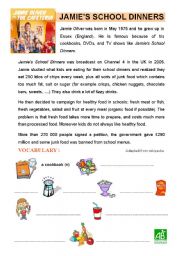 JAMIE OLIVERS SCHOOL DINNERS (2 pages)