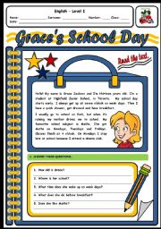 GRACES SCHOOL DAY - 2 PAGES