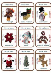 Christmas Traditions Game Cards