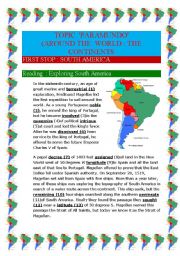 Around the world : the continents South-America (10 pages)