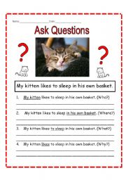 English worksheet: Question the Answers 