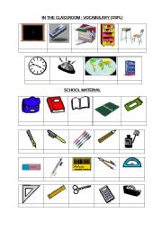 English Worksheet: In the classroom