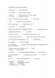 English Worksheet: PAST SIMPLE OR PRESENT PERFECT