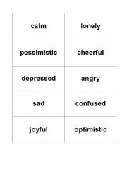 English worksheet: feelings
