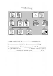 English Worksheet: The Family