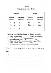 English Worksheet: possessive worksheets