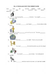 English worksheet: possessive adj