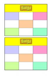 Bingo cards - ESL worksheet by gracie3210