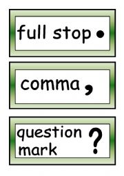Punctuation marks.