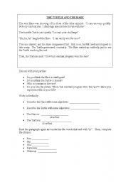 English Worksheet: Turtle and the Hare