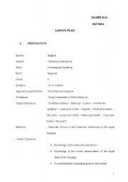 English Worksheet: classroom istructions