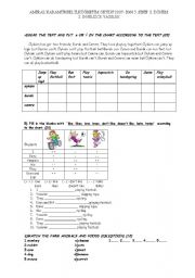 English Worksheet: CAN / CANT LIKES/DISLIKES