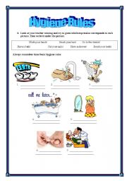 Hygiene - Matching ws - ESL worksheet by Joeyb1
