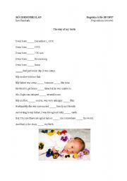 English worksheet: The day of my birth